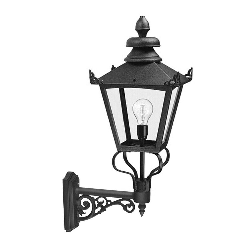 Loops Ip23 Wall Light Sconce Black Led E27 150W Bulb Outside External