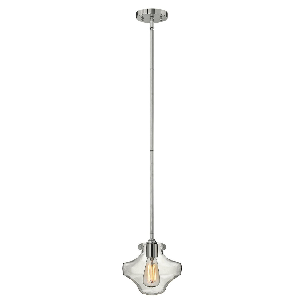 Loops 1 Bulb Ceiling Pendant Light Fitting Chrome Led E27 100W Bulb