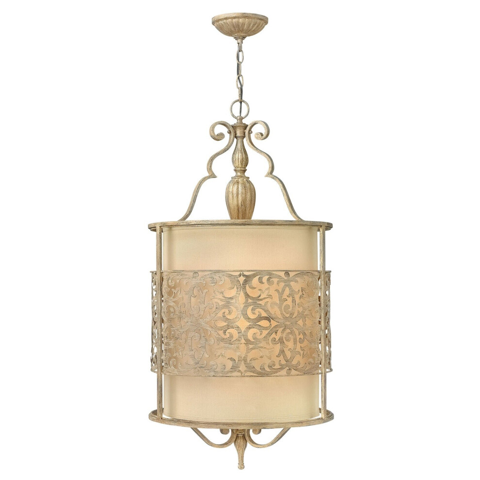 4 Bulb Ceiling Pendant Light Fitting Brushed Champagne LED E14 60W Bulb