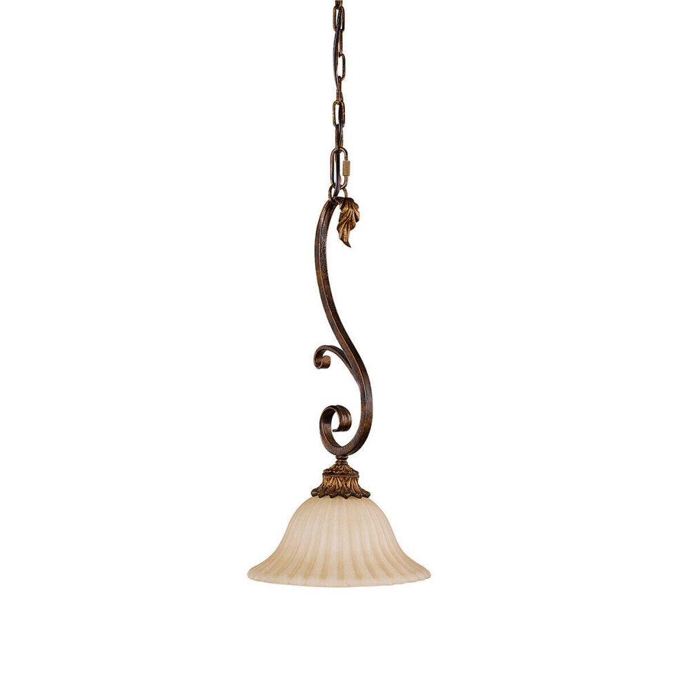 Loops 1 Bulb Ceiling Pendant Light Fitting Aged Tortoise Shell Led E27 60W Bulb