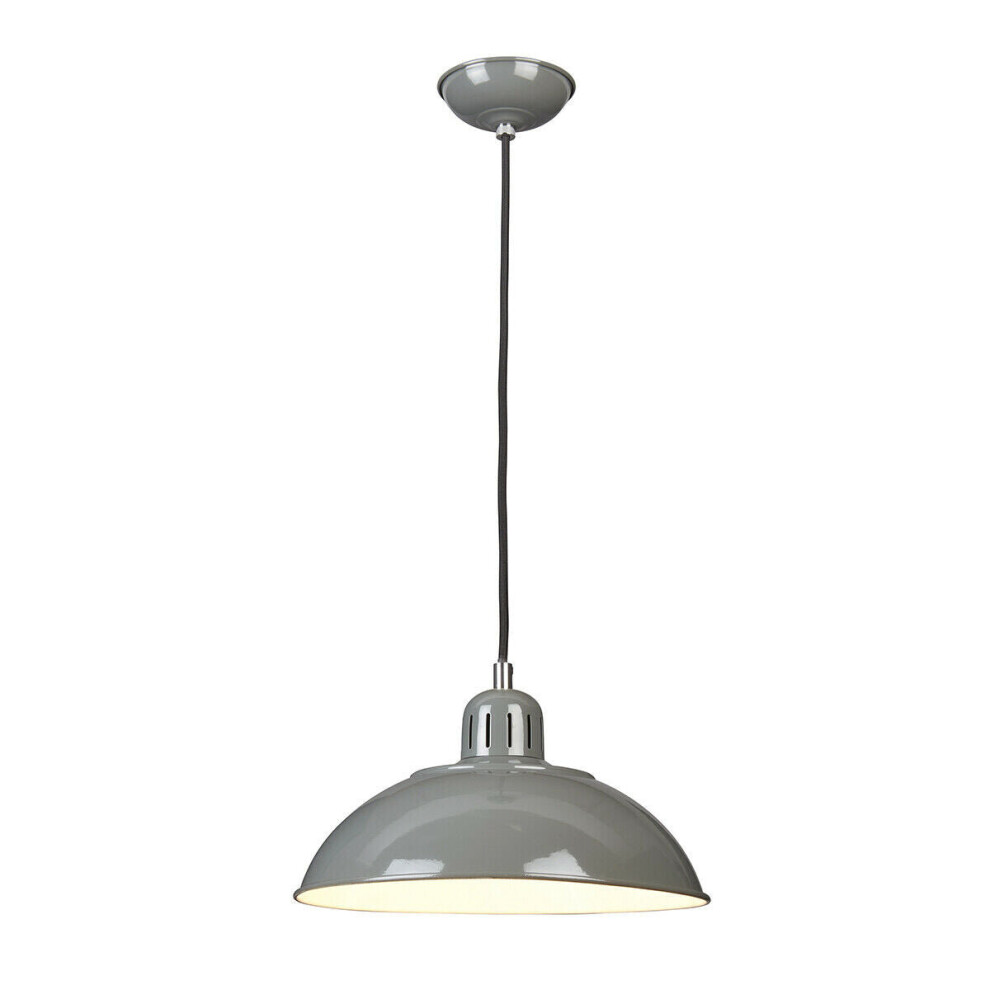 Loops 1 Bulb Ceiling Pendant Light Fitting Grey Led E27 60W Bulb