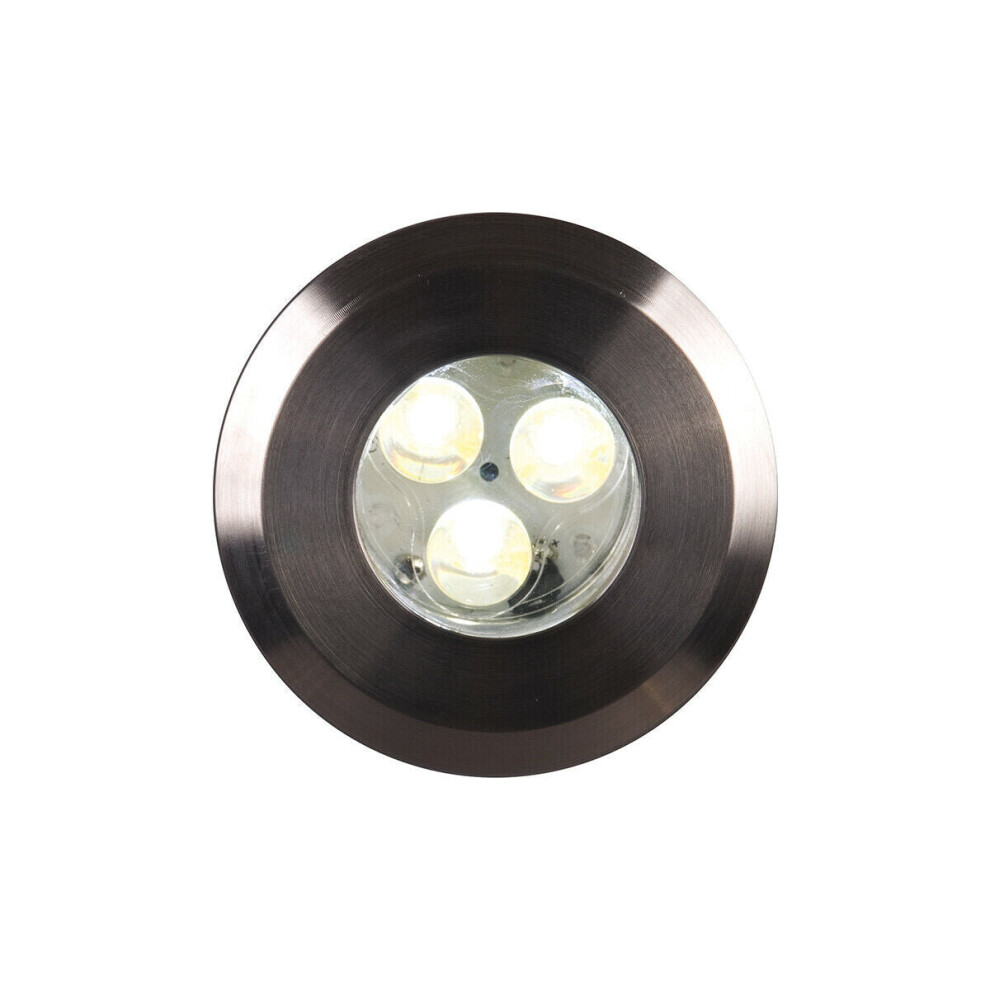 Loops Outdoor Ip65 3 Bulb Spot Lights Stainless Steel Led 1W Bulb Outside External