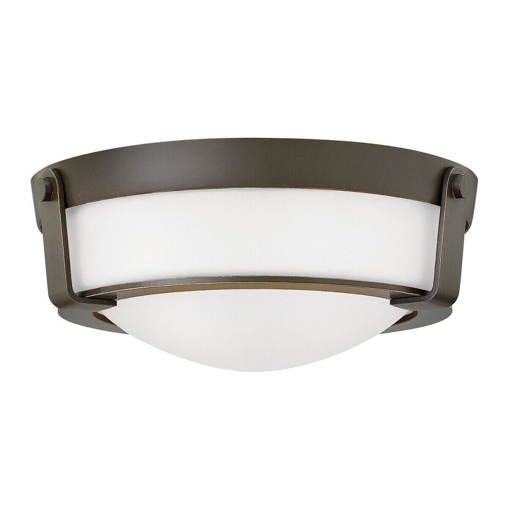 Loops 2 Bulb Flush Low Ceiling Olde Led E27 60W Bulb Light/Bronze
