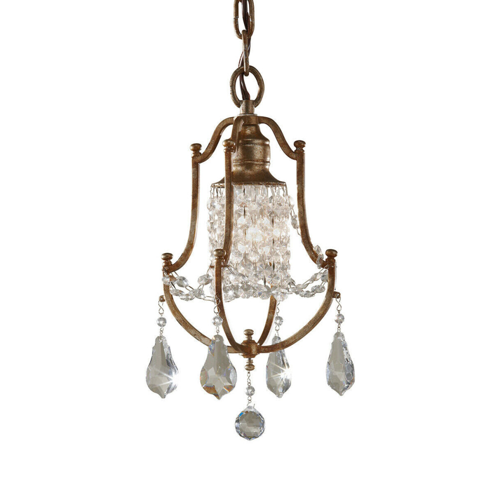 Loops 1 Bulb Ceiling Pendant Light Fitting Oxidized Bronze Led E27 60W Bulb