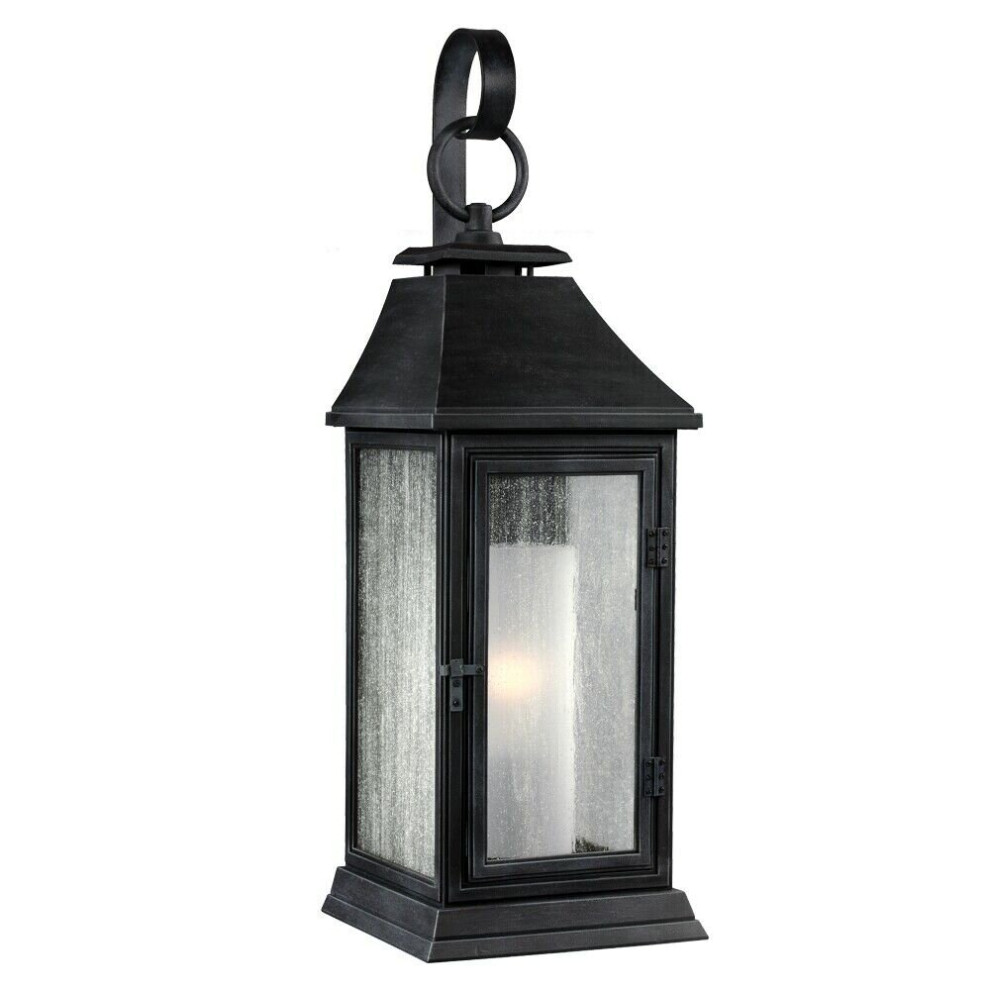 Outdoor IP44 Wall Light Dark Weathered Zinc LED E27 75W d00954-image-OPC-P8WM8JF-NEW