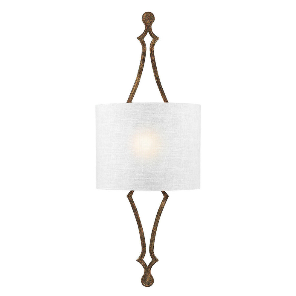 Loops Wall Light Sconce Distressed Gold Leaf Led E27 60W Bulb