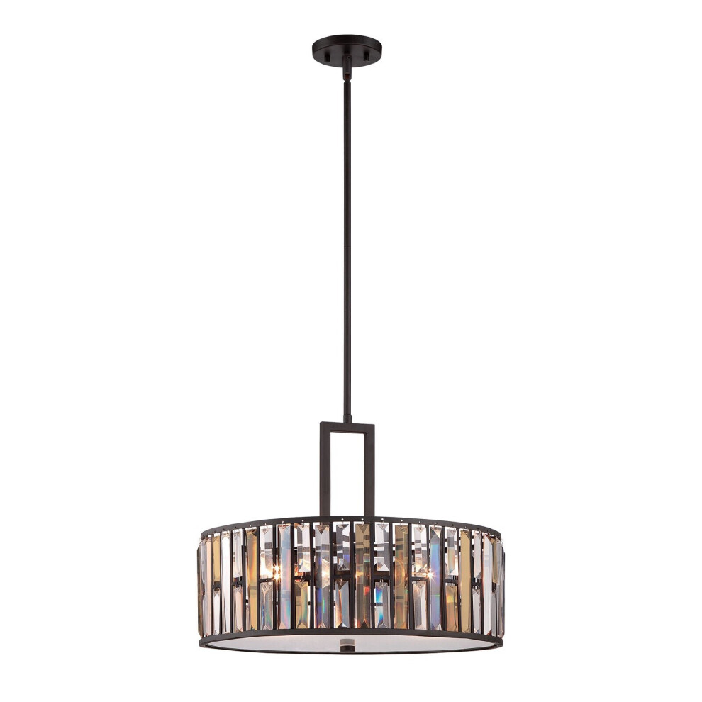 Loops 3 Bulb Ceiling Pendant Light Fitting Vintage Bronze Led E27 100W Bulb