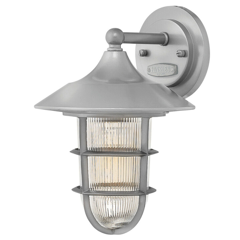 Loops Outdoor Ip44 Wall Sconce Led E27 100W Bulb External D01368 Light/Silver