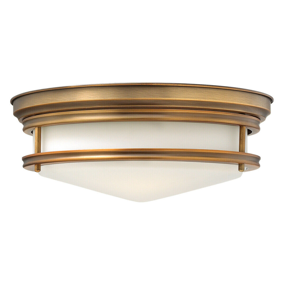 Loops 3 Bulb Flush Light Light Low Ceiling Brushed Bronze Led E27 40W Bulb