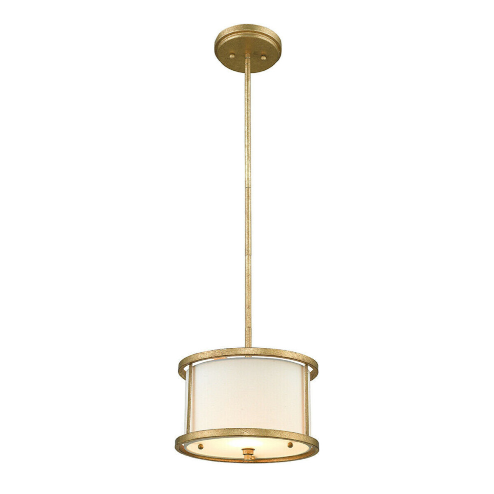 Loops 1 Bulb Ceiling Pendant Light Fitting Distressed Gold Led E27 60W Bulb