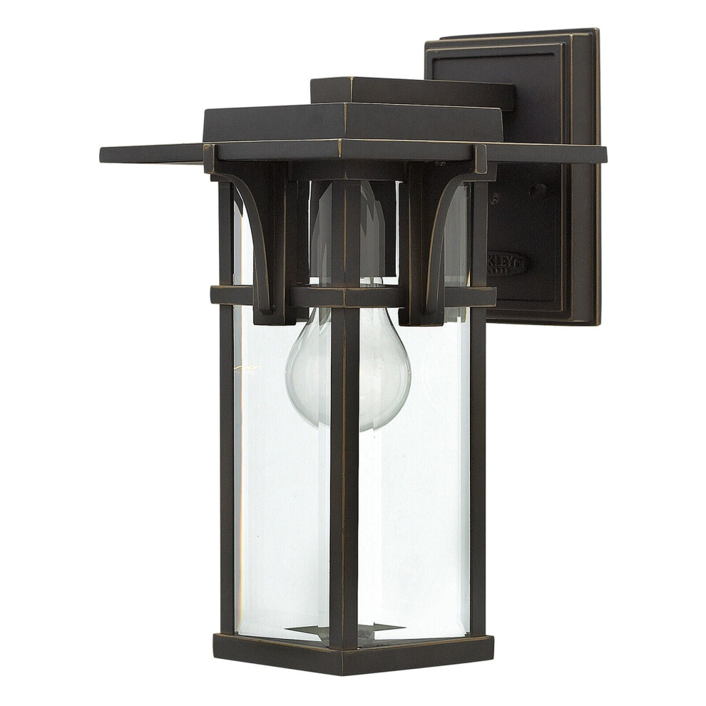 Loops Outdoor Ip44 Wall Light Oil Rubbed Bronze Led E27 100W D01364