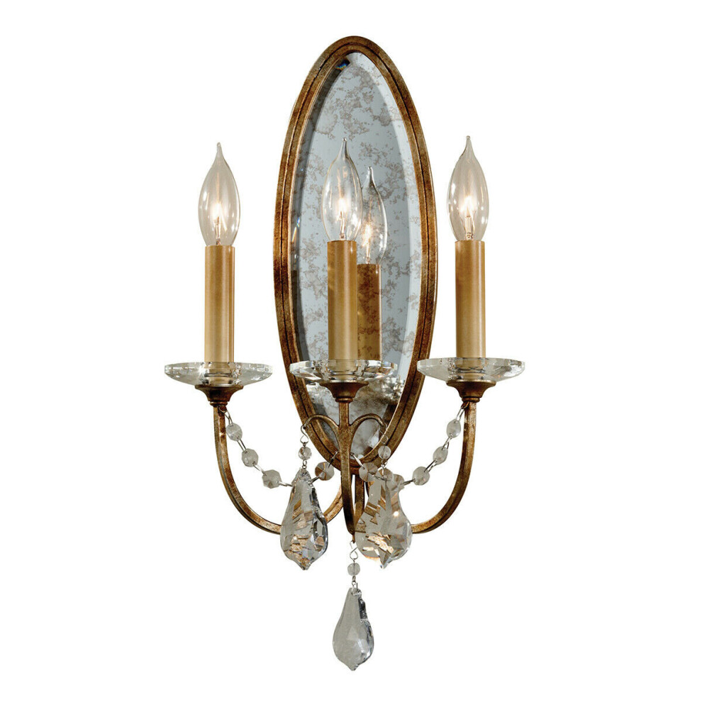 Loops 3 Bulb Wall Sconce Oxidized Led E14 60W Bulb Light/Bronze