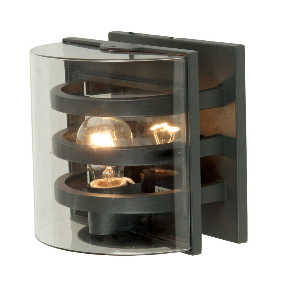 Loops Outdoor Ip54 Wall Graphite Led E27 100W D01055 Light