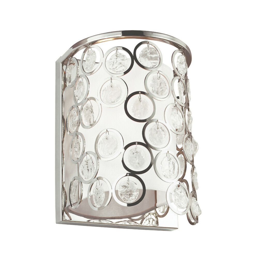 Loops Wall Light Sconce Highly Polished Nickel Finish Led E27 60W Bulb D00816