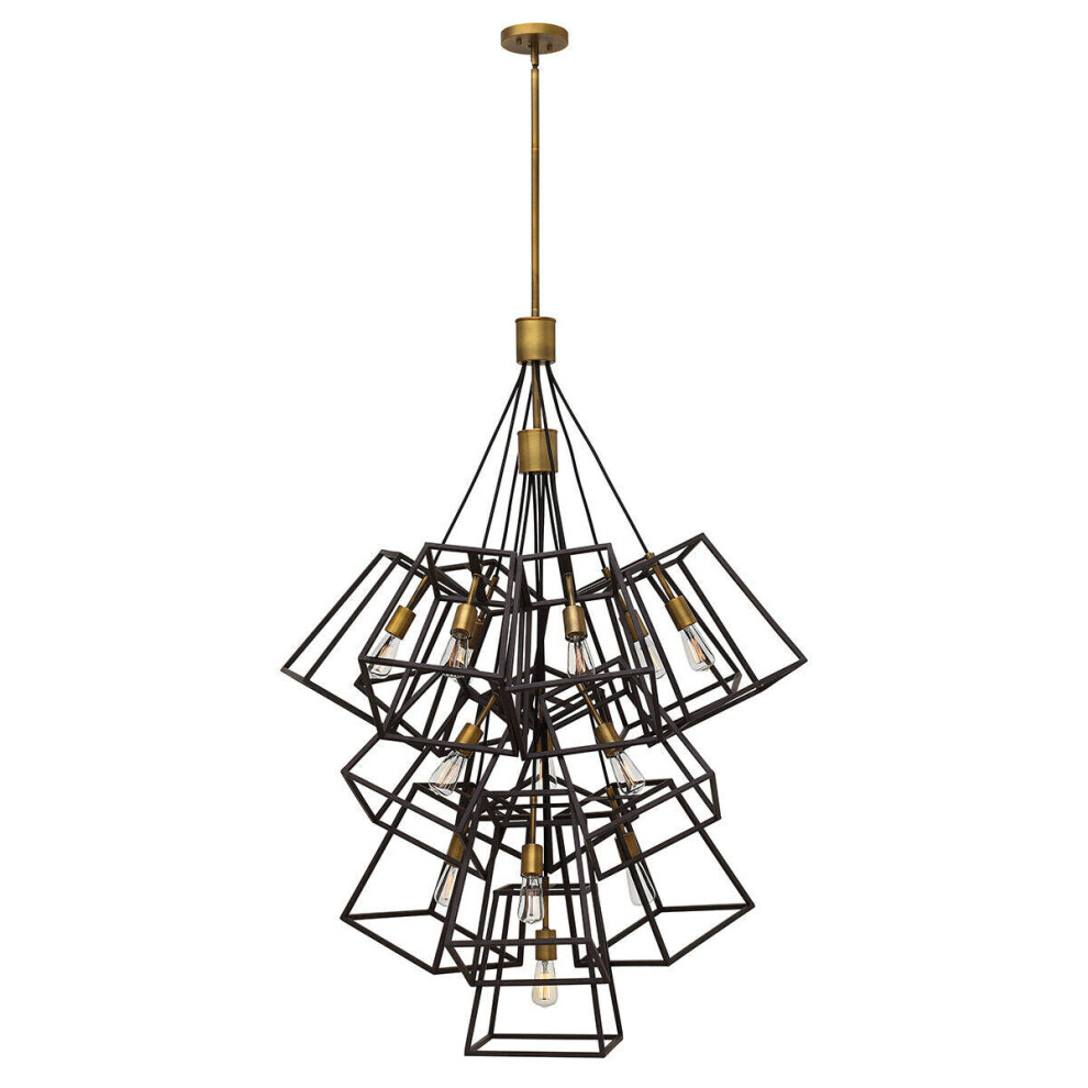 Loops 13 Bulb Chandelier Hanging Pendant Led E27 60W Bulb Light/Bronze