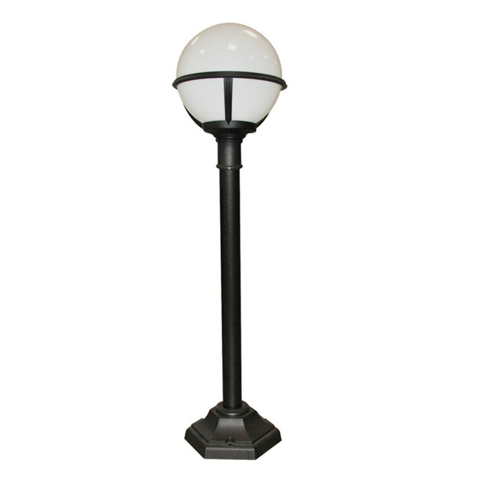 Loops Outdoor Ip44 1 Bulb Short Mini Lamp Post Pillar Black Led E27 100W D01070