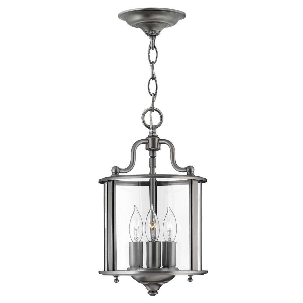 Loops 3 Bulb Ceiling Pendant Fitting Pewter Led E14 60W Bulb Light