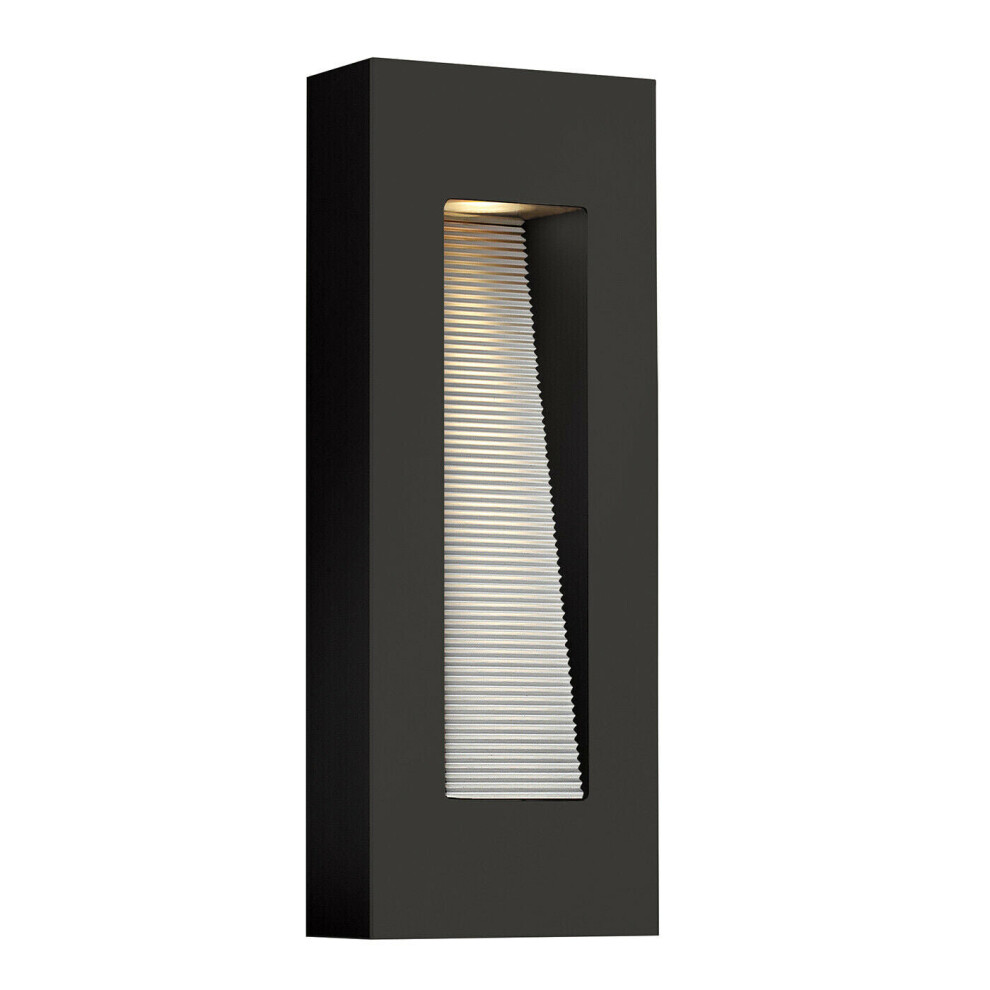 Loops Outdoor Ip44 Twin Wall Sconce Satin Led 7W Bulb Outside External Light/Black