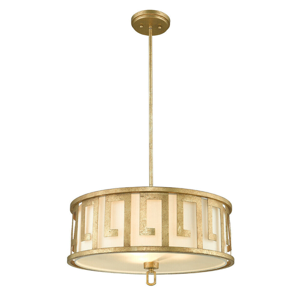 Loops 3 Bulb Ceiling Pendant Light Fitting Distressed Gold Led E27 60W Bulb