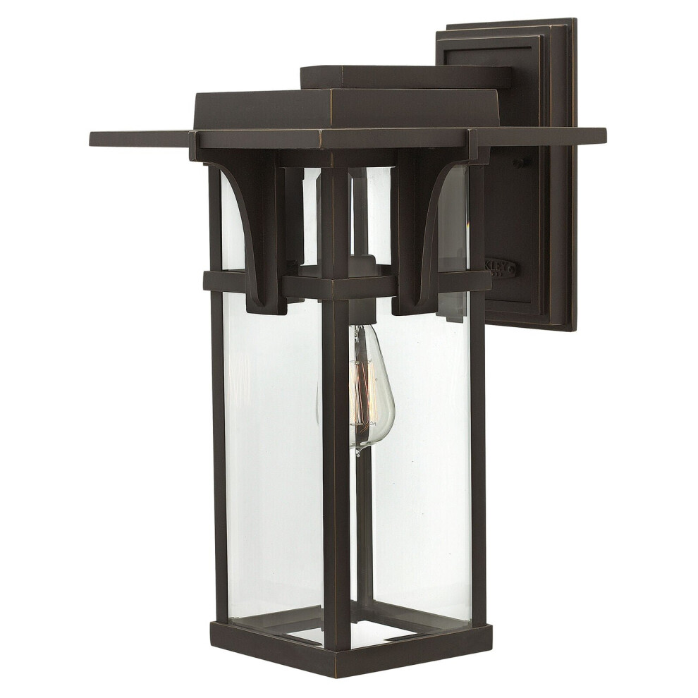 Loops Outdoor Ip44 Wall Light Oil Rubbed Bronze Led E27 100W D01362