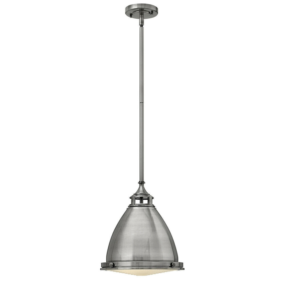 Loops 1 Bulb Ceiling Pendant Fitting Polished Antique Nickel Led E27 100W Bulb Light