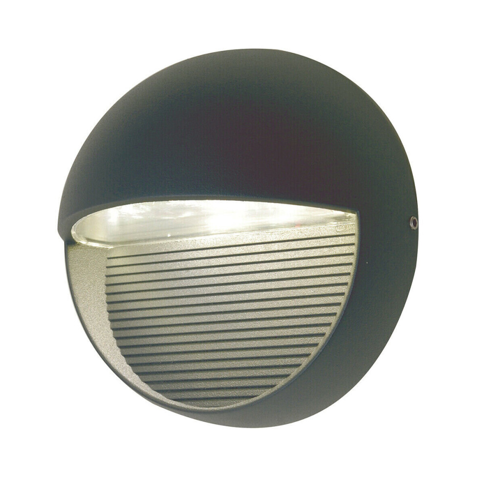 Loops Outdoor Ip54 Wall Sconce Graphite Finish Led 6W Bulb External D01052 Light