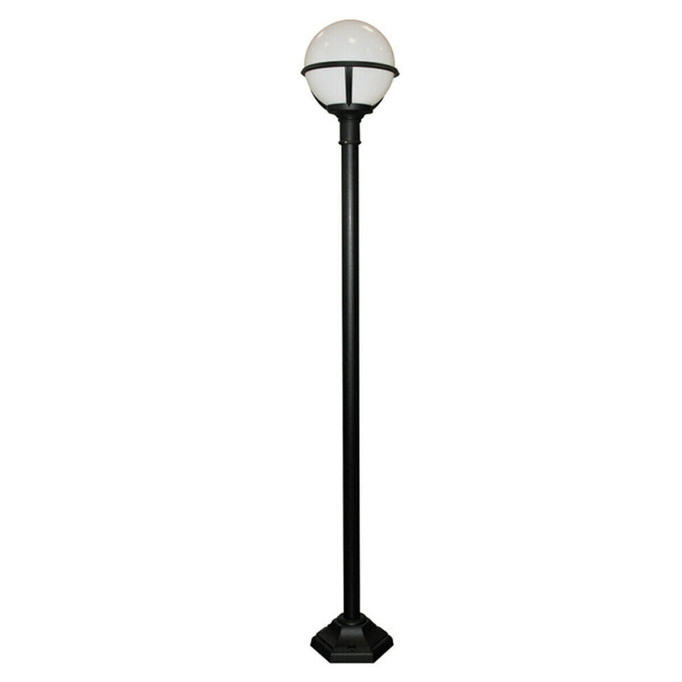 Loops Outdoor Ip44 1 Bulb Lamp Post Black Led E27 100W Bulb Traditional D01071