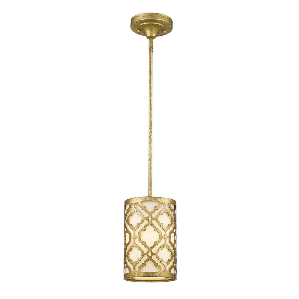 Loops 1 Bulb Ceiling Pendant Light Fitting Distressed Gold Led E27 75W Bulb