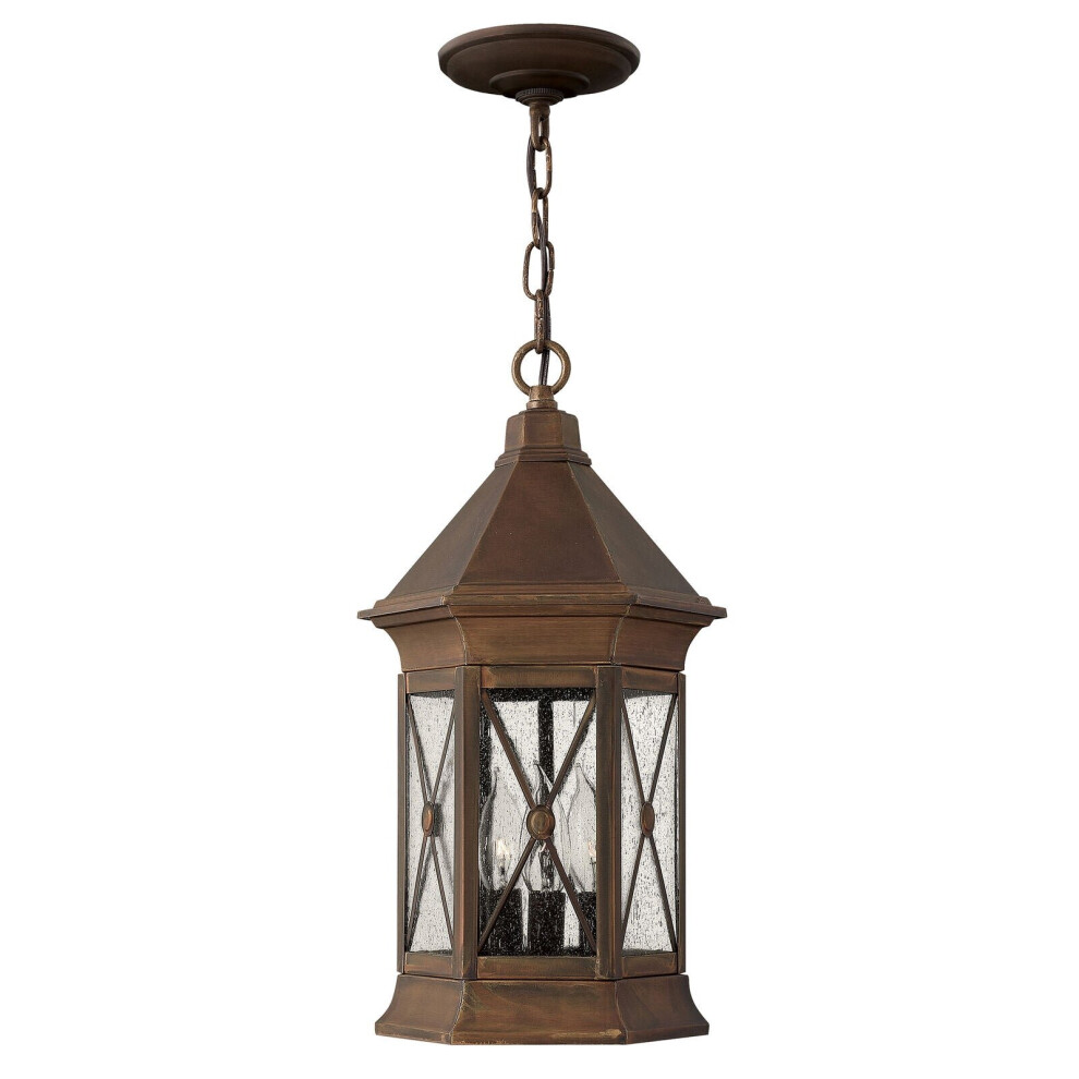 Outdoor IP44 3 Bulb Chain Lantern Light Sienna LED E14 Bulb Outside External