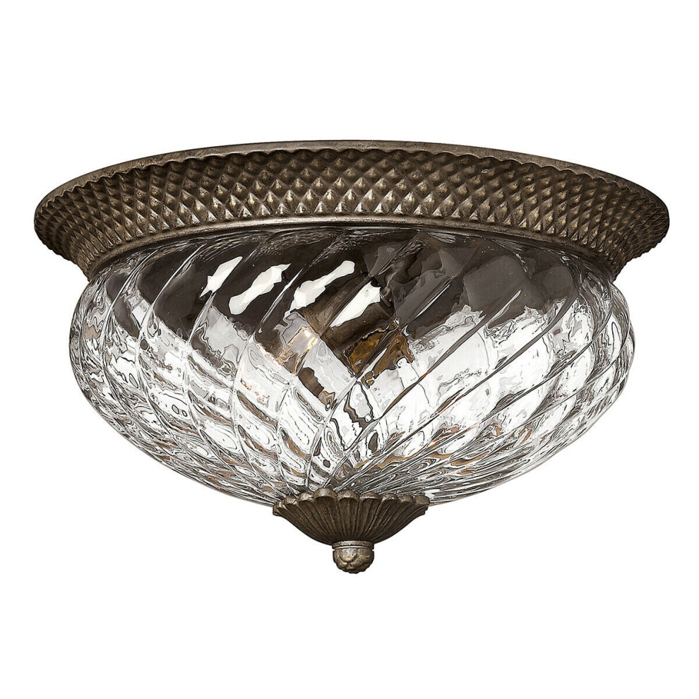 Loops 3 Bulb Flush Light Light Low Ceiling Pearl Bronze Led E27 60W Bulb
