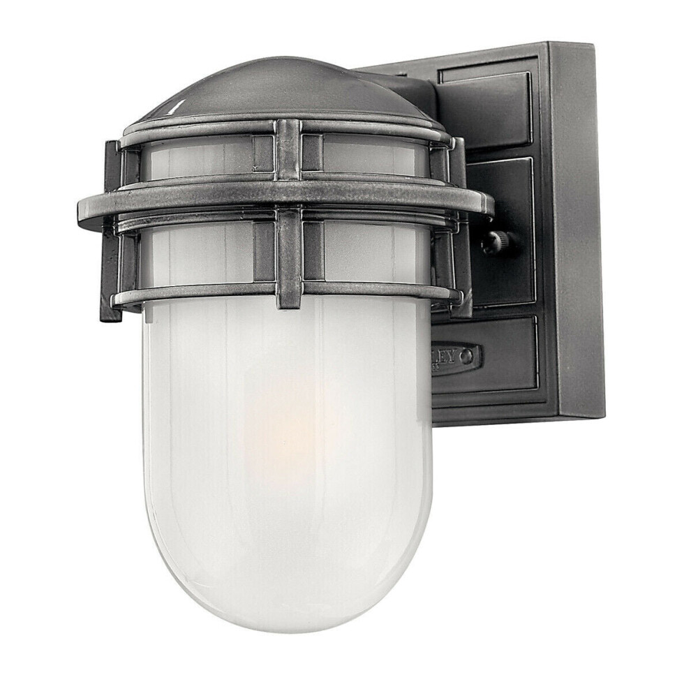 Loops Outdoor Ip44 Wall Sconce Hematite Led E27 60W Bulb External D01453 Light