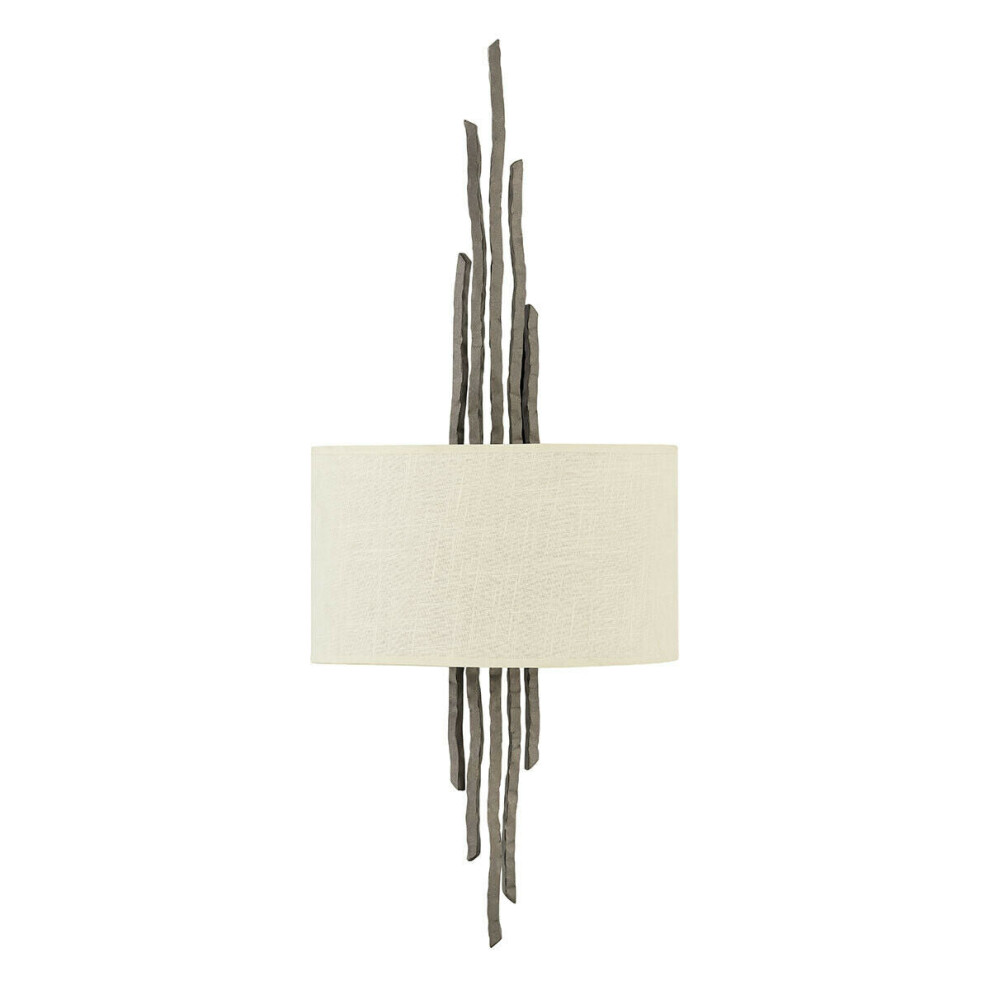 Twin Wall Light Sconce Metallic Matte Bronze LED E14 60W Bulb