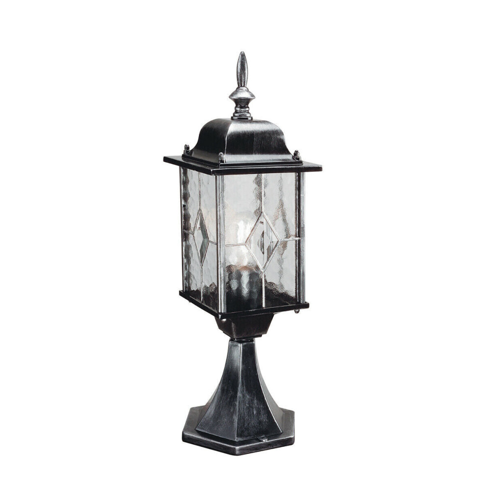 Loops Ip43 1 Bulb Wall Ground Pedestal Black Silver Led E27 100W