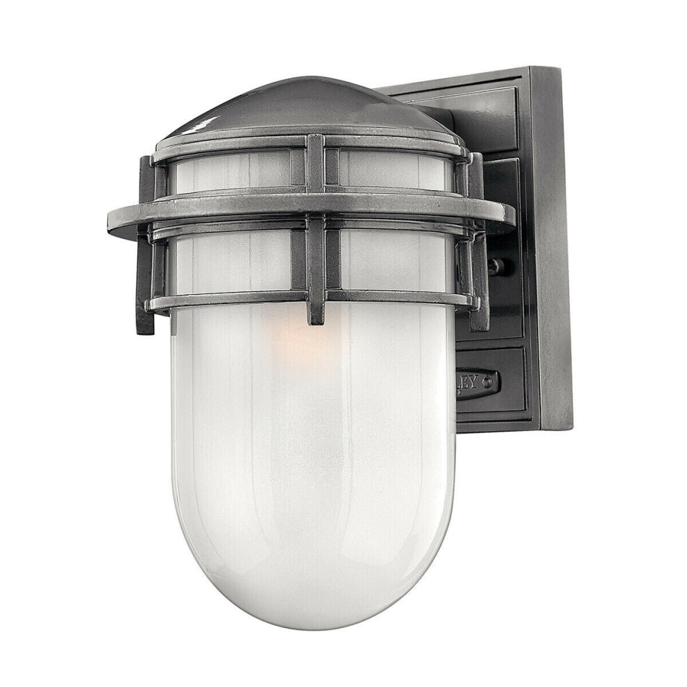 Loops Outdoor Ip44 Wall Sconce Hematite Led E27 60W Bulb External D01455 Light