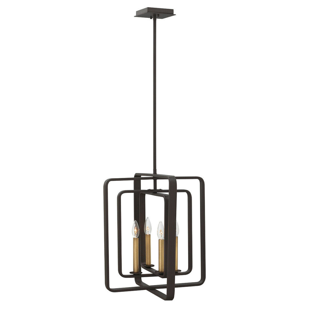 Loops 4 Bulb Ceiling Pendant Fitting Buckeye Led E14 60W Bulb Light/Bronze