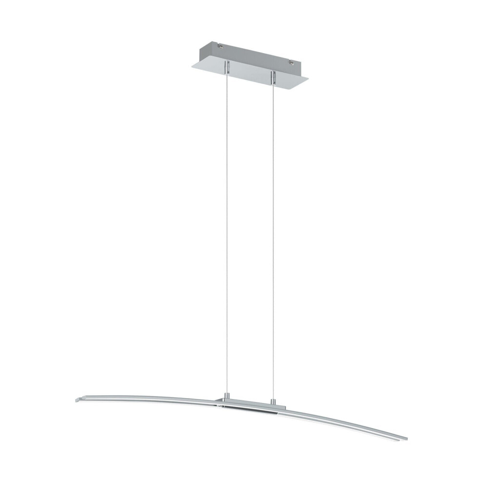 Loops Pendant Ceiling Light Colour Chrome Shade White Plastic Bulb Led 30W Included