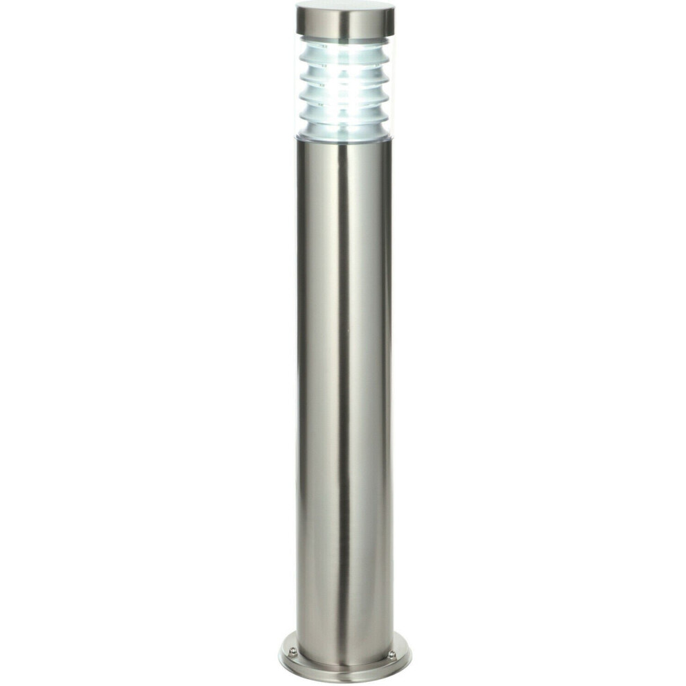 Loops Outdoor Ip44 Bollard Marine Grade Steel Lamp Post Garden Driveway Pillar Light