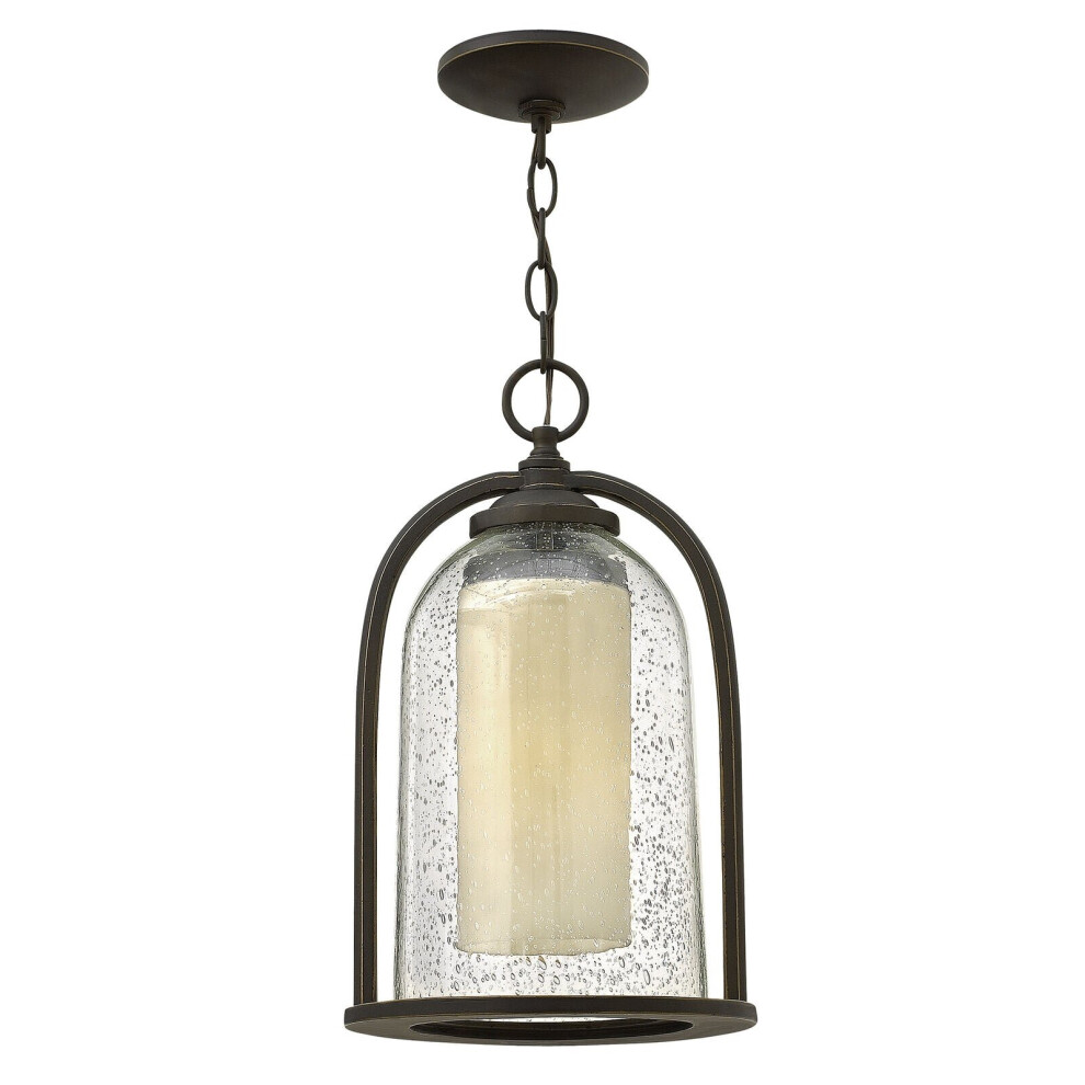 Loops Ip23 1 Bulb Chain Lantern Oil Rubbed Led E27 100W Bronze
