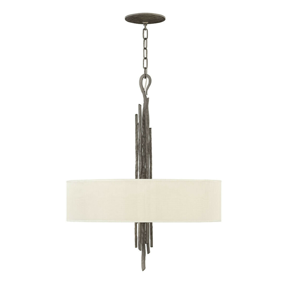 Loops 6 Bulb Ceiling Pendant Fitting Metallic Matte Led E14 60W Bulb Light/Bronze