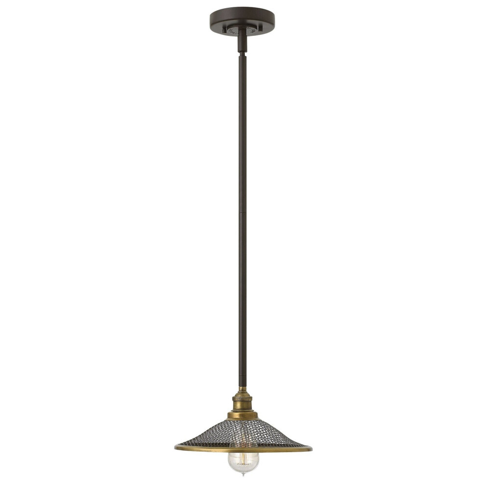 Loops 1 Bulb Ceiling Pendant Fitting Buckeye Led E27 100W Bulb Light/Bronze