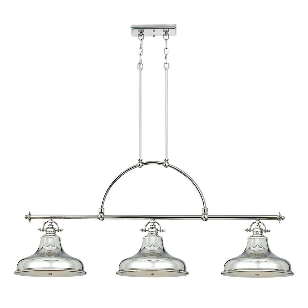 1 Bulb Ceiling Pendant Light Fitting Imperial Silver LED E27 100W Bulb
