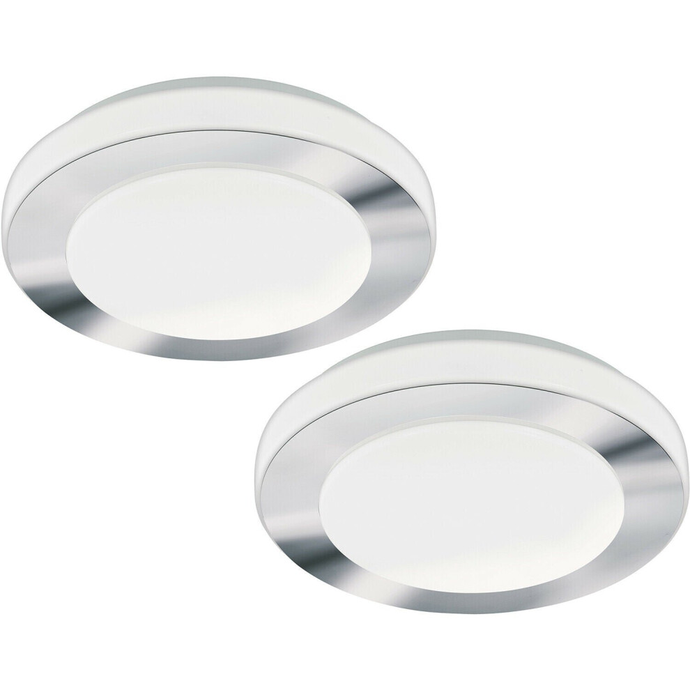 Loops Light/White Pack Wall Flush Ceiling Colour Chrome Shade Plastic Led 11W Size 2