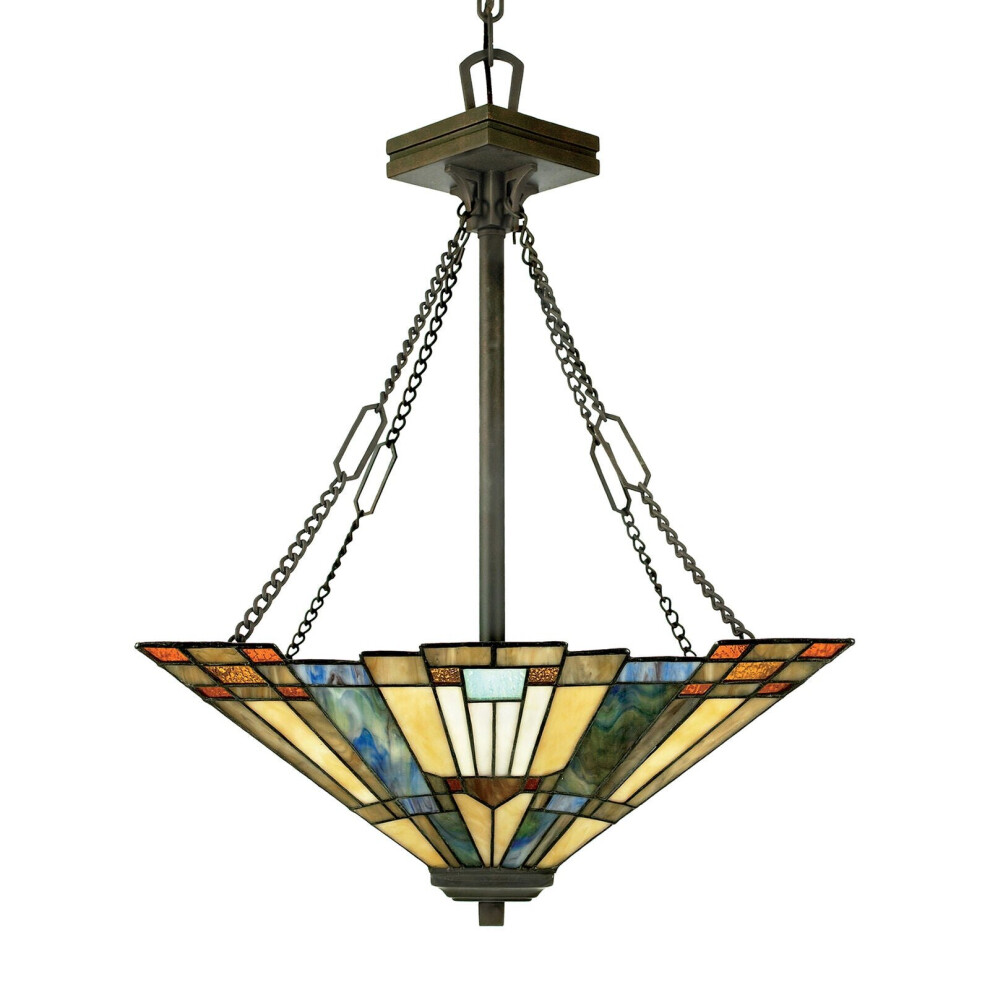 Loops 3 Bulb Ceiling Pendant Light Fitting Valiant Bronze Led E27 100W Bulb
