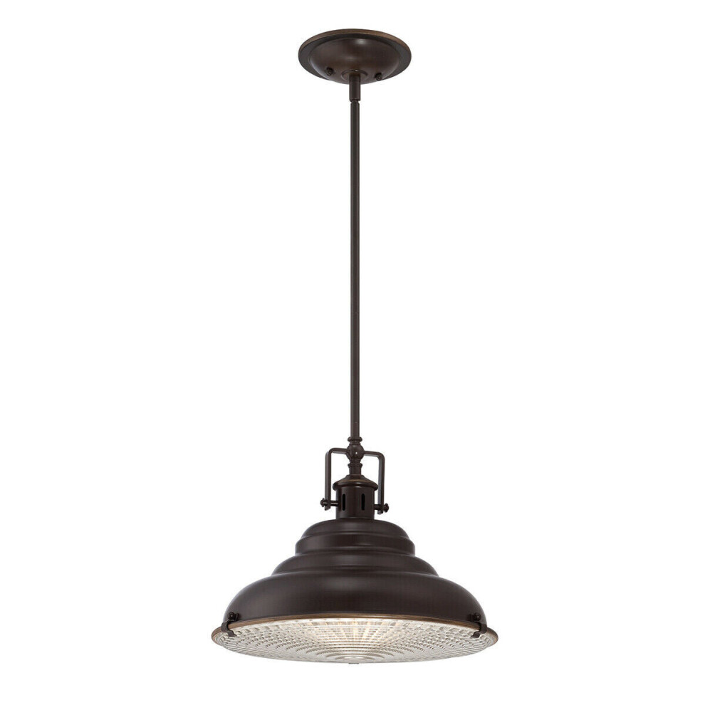 Loops 1 Bulb Ceiling Pendant Light Fitting Palladian Bronze Led E27 60W Bulb
