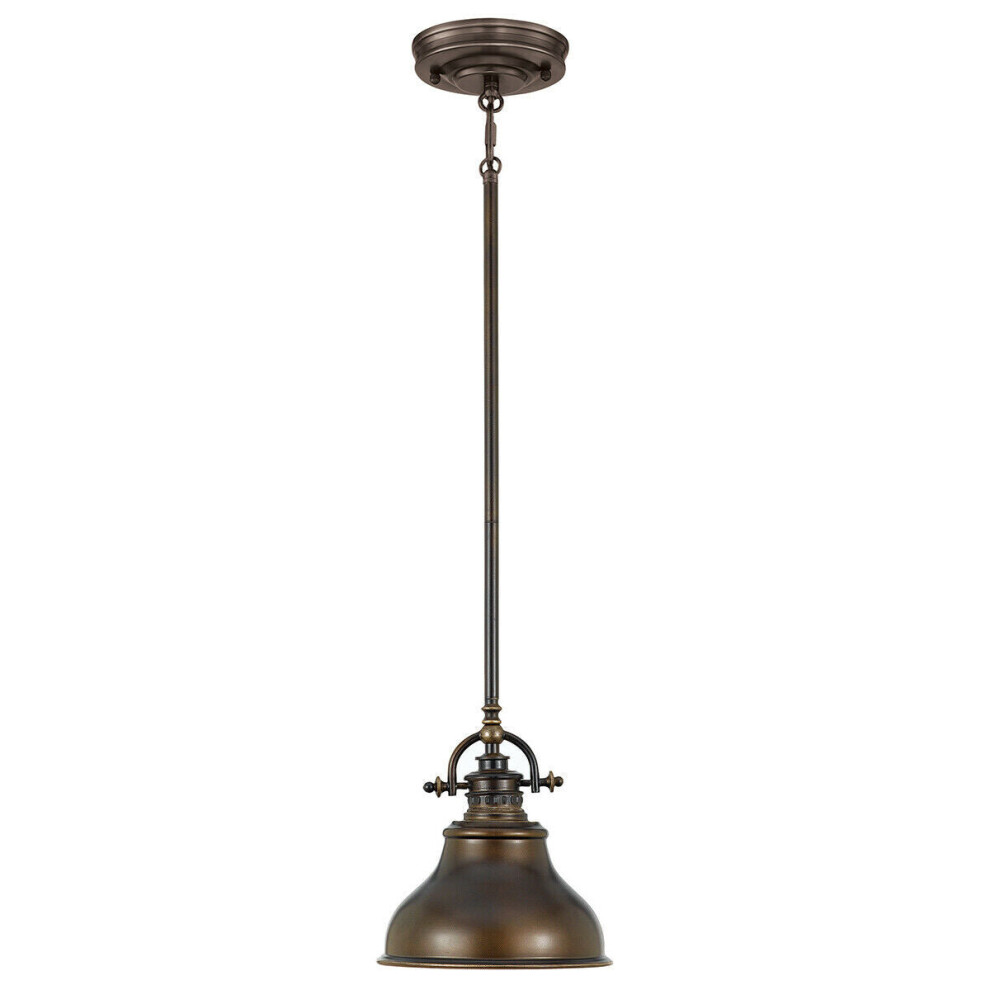 1 Bulb Ceiling Pendant Light Fitting Palladian Bronze LED E27 100W Bulb