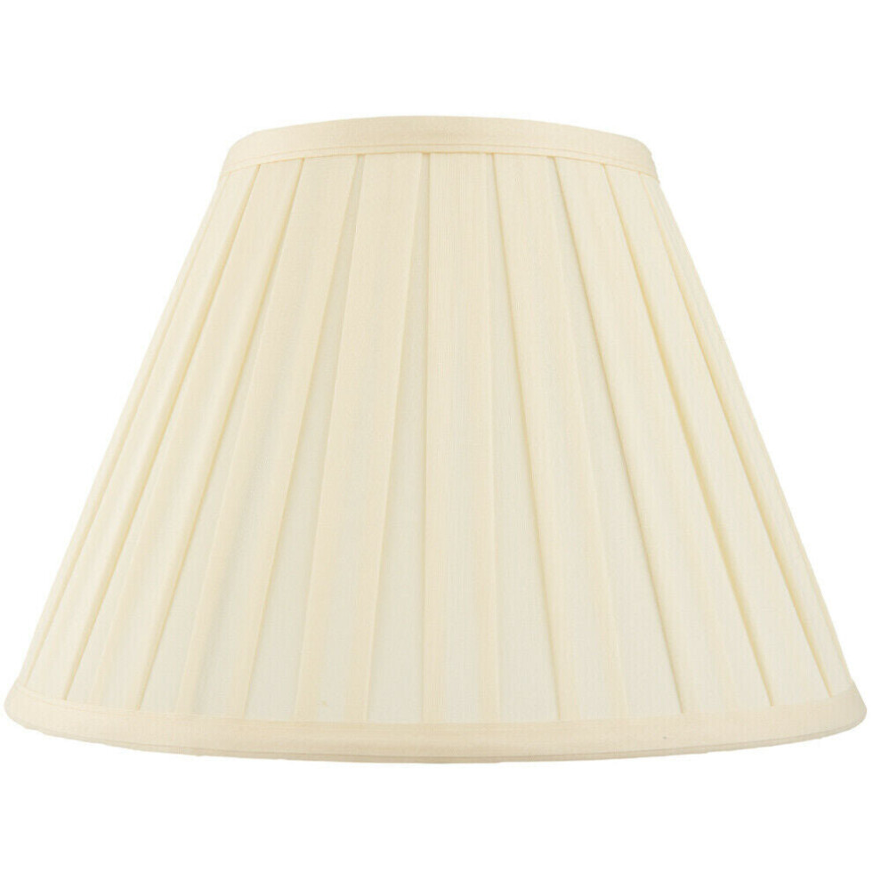 Loops 6" Tapered Drum Lamp Shade Box Pleated Fabric Cover Chandelier Clip On Cream