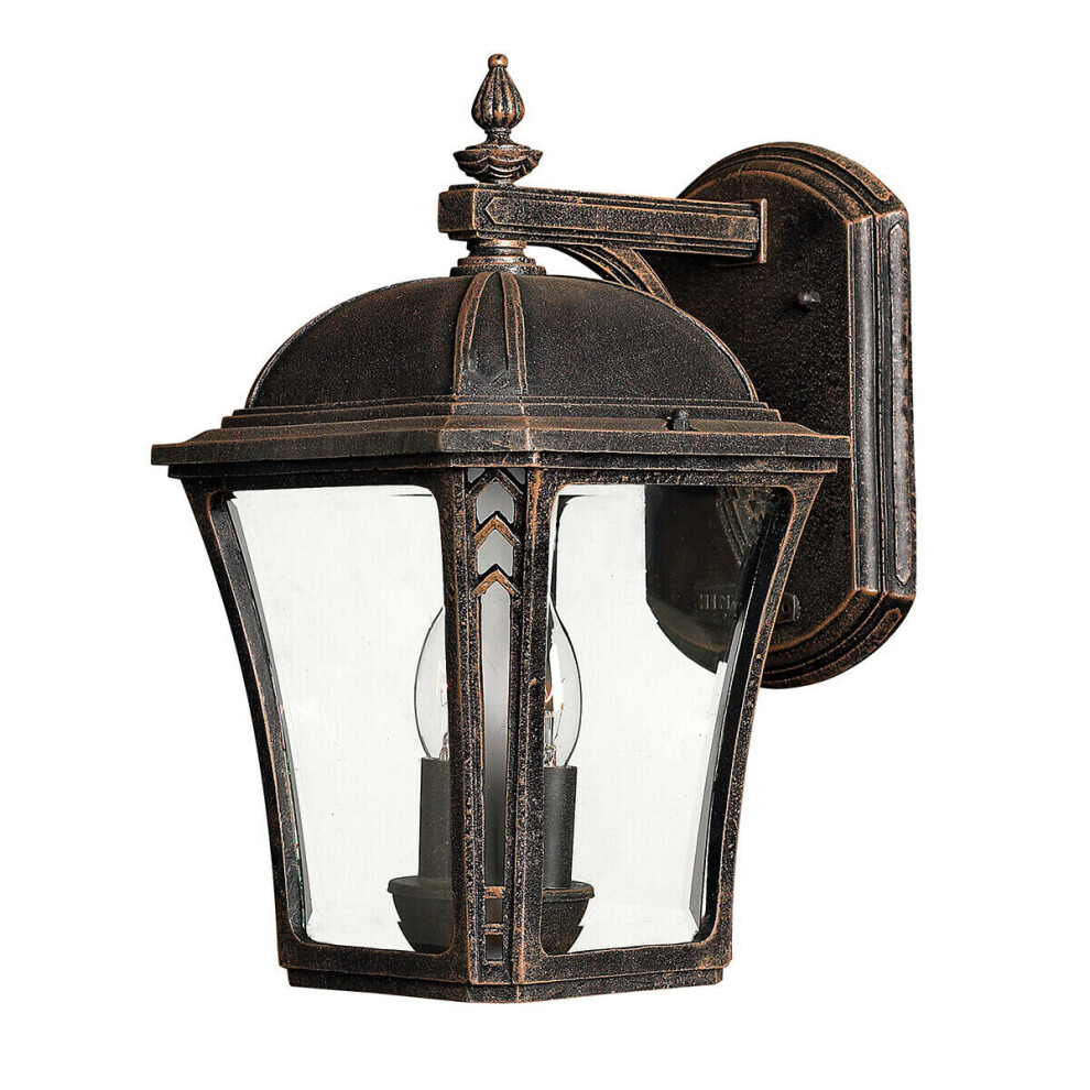 Loops Outdoor Ip44 Twin Wall Sconce Mocha Led E14 40W Bulb Outside External Light