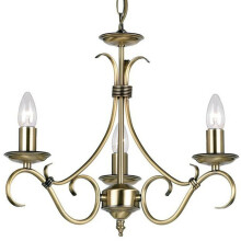 Hanging Ceiling Pendant Light ANTIQUE BRASS 3x Shade Vintage Lamp Bulb Holder