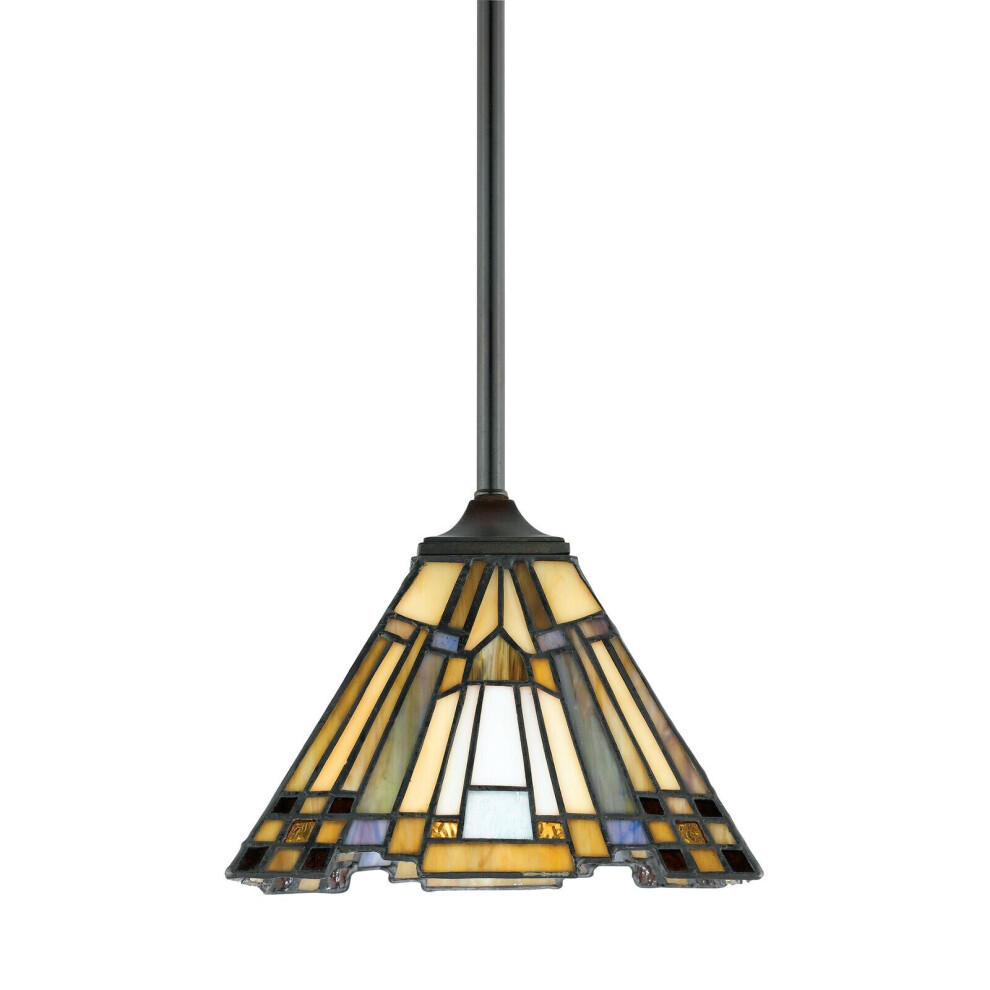 1 Bulb Ceiling Pendant Light Fitting Valiant Bronze LED E27 100W Bulb