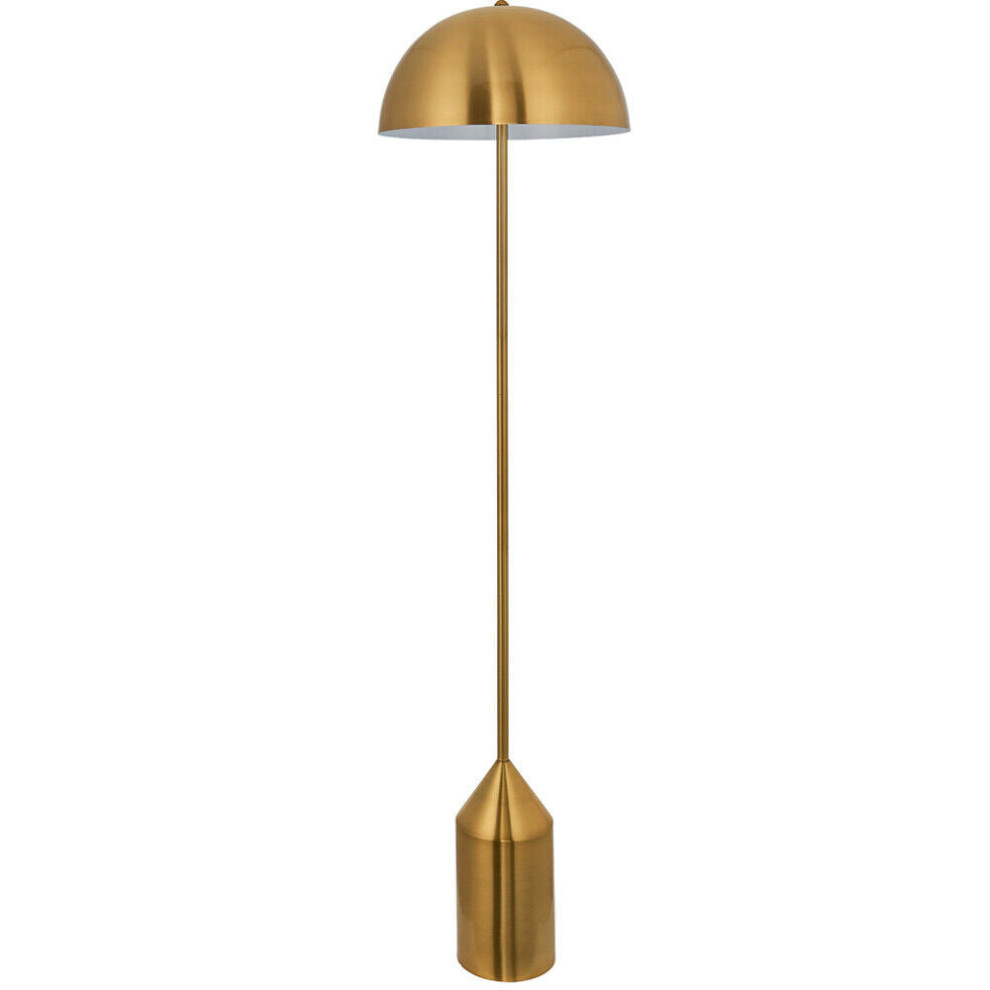 1.5m Modern Floor Lamp Antique Brass Dome Shade Free Standing Living Room Light